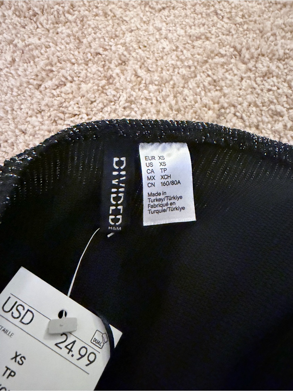 H&M Black Metallic Halter Ruffle Top - Picture 3 of 3